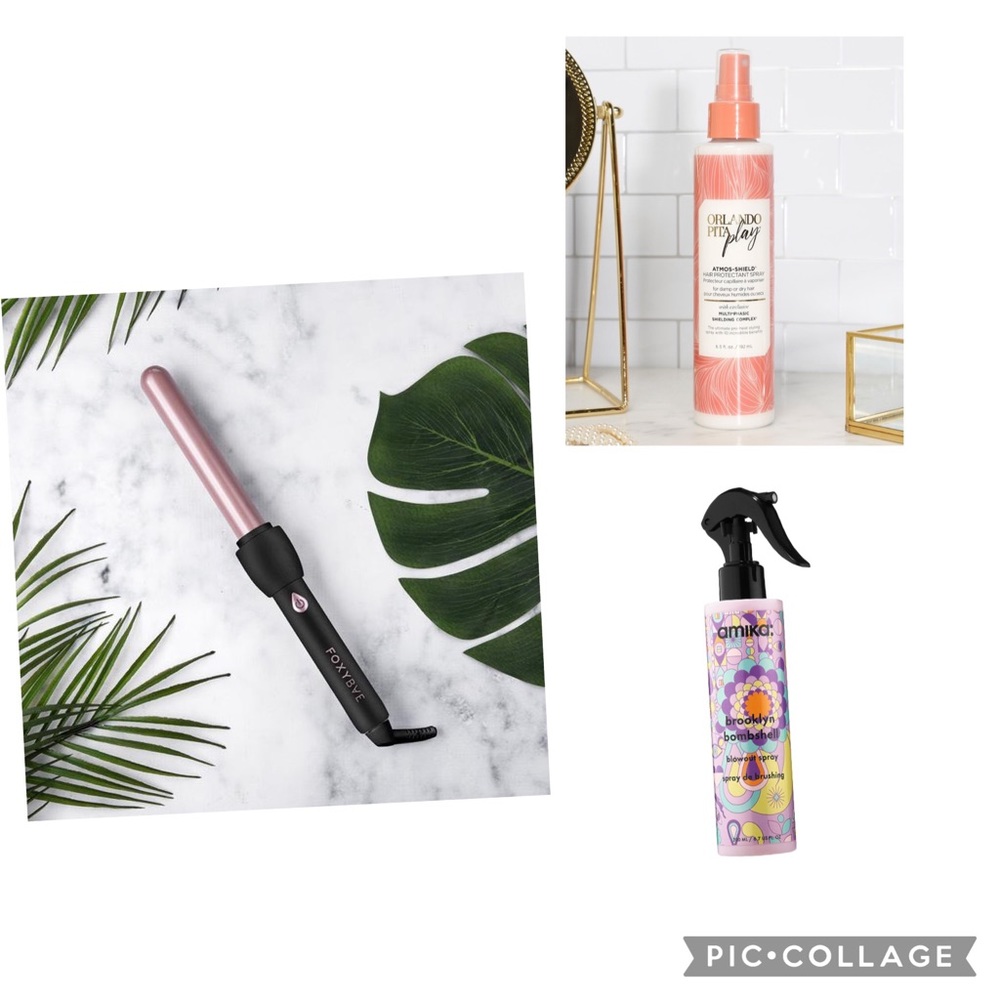 NIB FoxyBae Curling Wand and heat protectants!